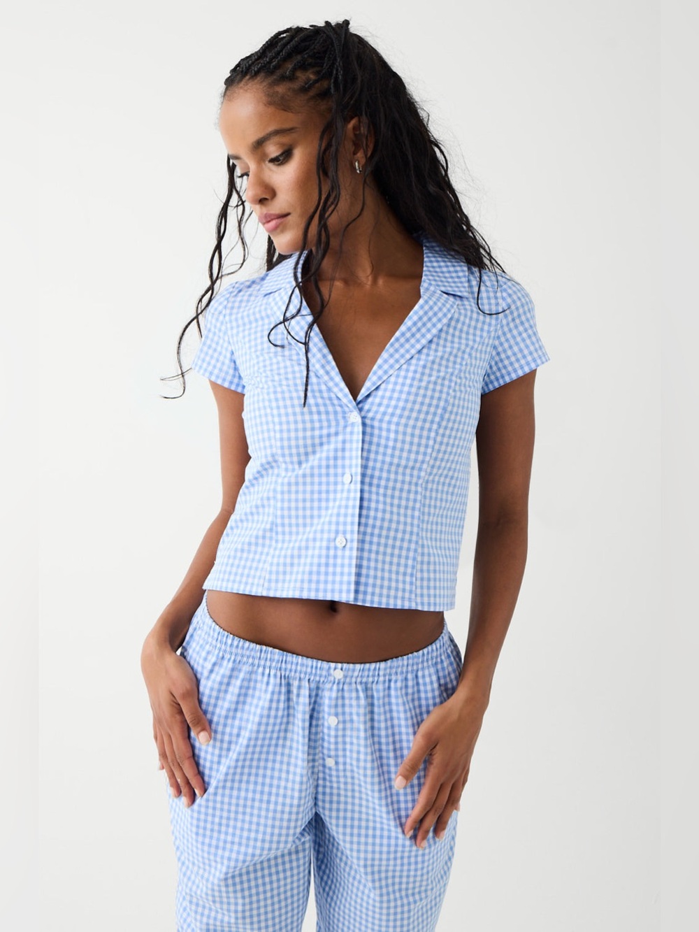FRANKIES BIKINIS Raleigh Cotton Button Up Shirt Size S